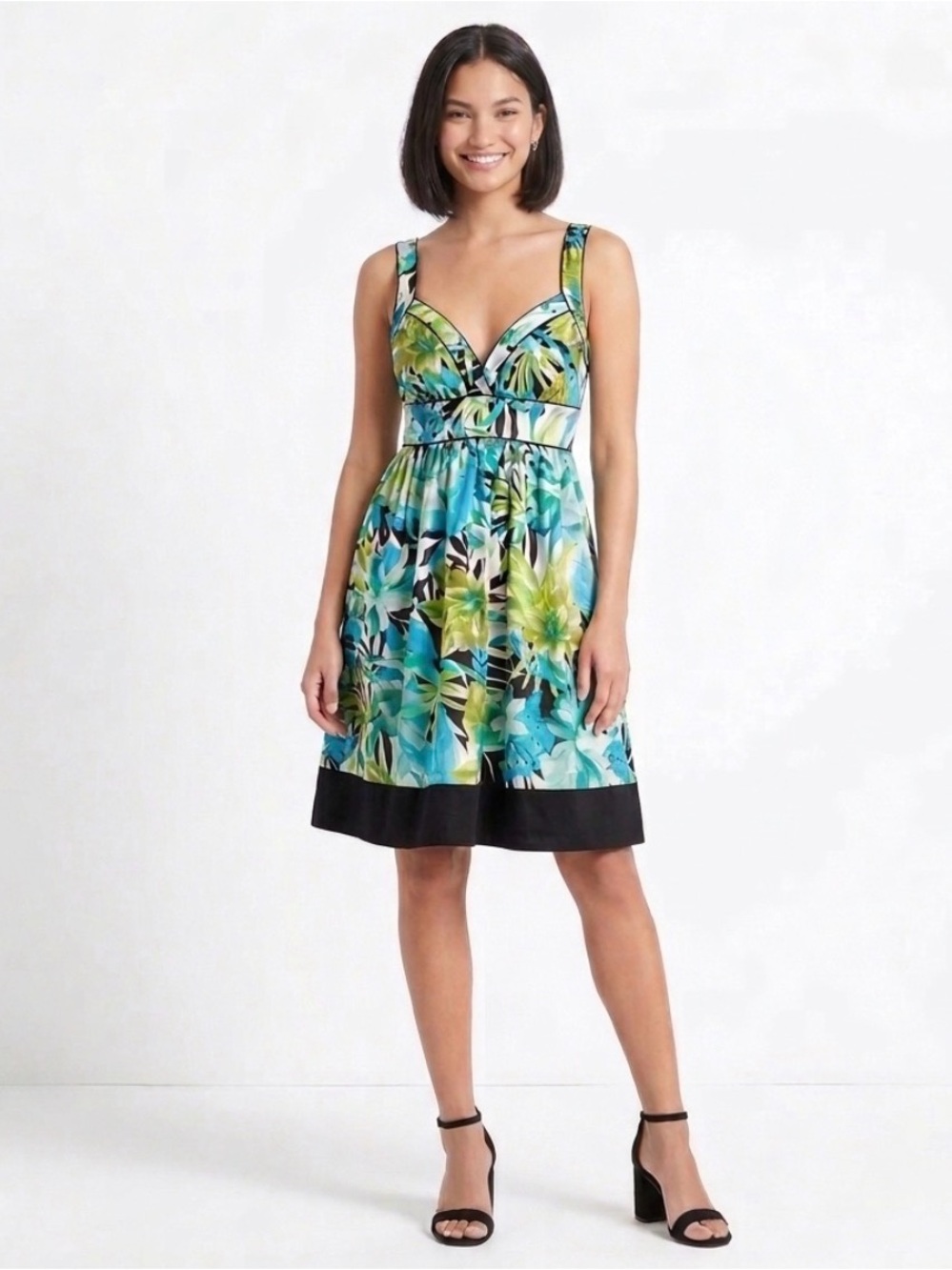 City Triangles Tropical Floral Empire Waist Mini Dress NWT Sz 9